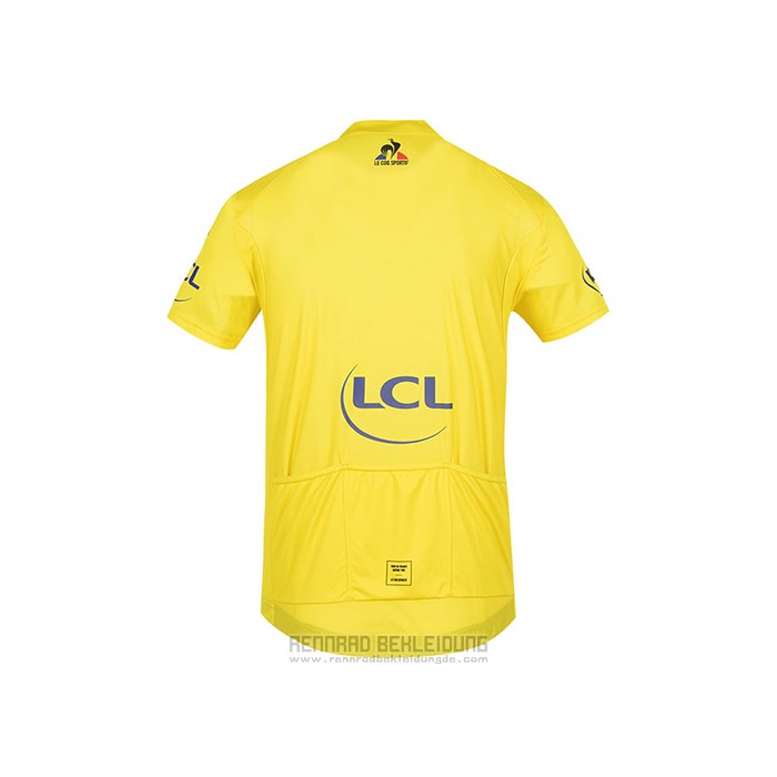 2021 Fahrradbekleidung Tour de France Gelb Trikot Kurzarm und Tragerhose